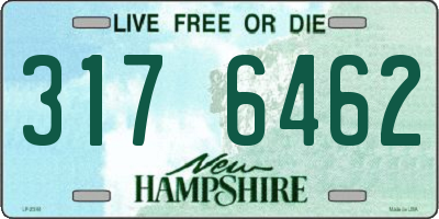 NH license plate 3176462