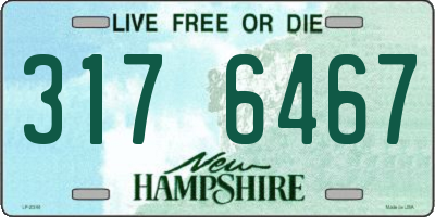 NH license plate 3176467