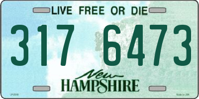 NH license plate 3176473