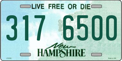NH license plate 3176500