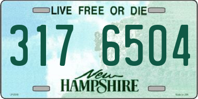 NH license plate 3176504