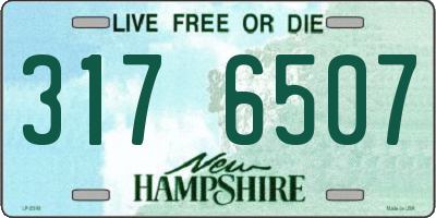 NH license plate 3176507