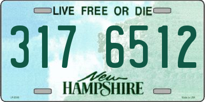 NH license plate 3176512