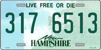NH license plate 3176513