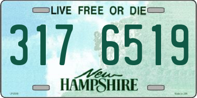 NH license plate 3176519