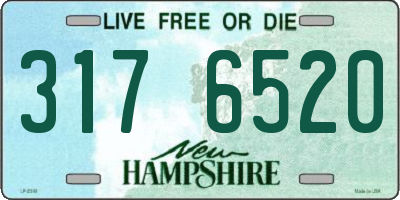 NH license plate 3176520
