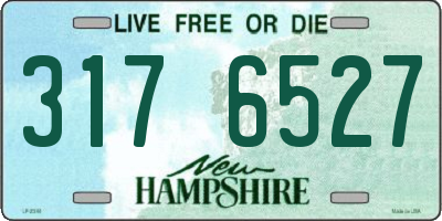 NH license plate 3176527