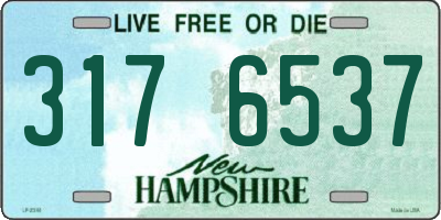NH license plate 3176537