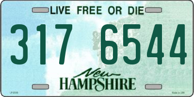 NH license plate 3176544