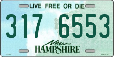 NH license plate 3176553