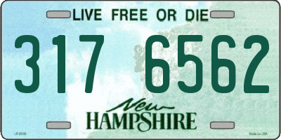 NH license plate 3176562