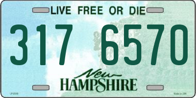 NH license plate 3176570