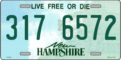 NH license plate 3176572