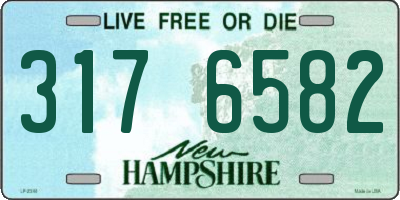 NH license plate 3176582