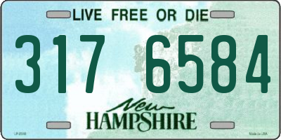 NH license plate 3176584