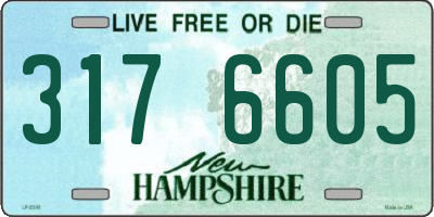 NH license plate 3176605