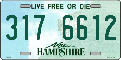 NH license plate 3176612