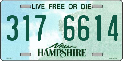 NH license plate 3176614