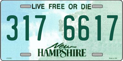 NH license plate 3176617