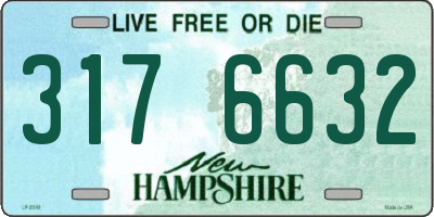 NH license plate 3176632