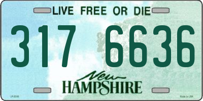 NH license plate 3176636