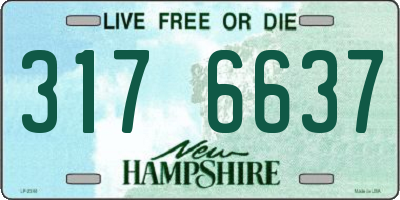 NH license plate 3176637