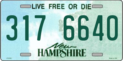 NH license plate 3176640