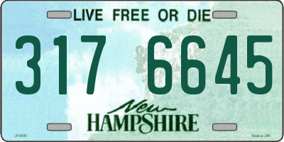 NH license plate 3176645
