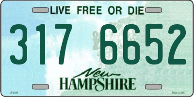 NH license plate 3176652