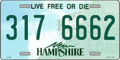 NH license plate 3176662