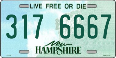 NH license plate 3176667