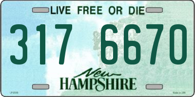 NH license plate 3176670