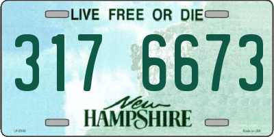 NH license plate 3176673