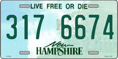 NH license plate 3176674