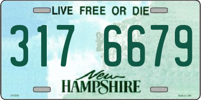 NH license plate 3176679