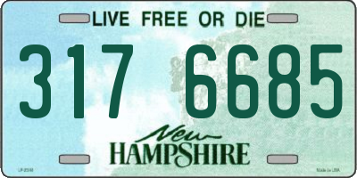 NH license plate 3176685