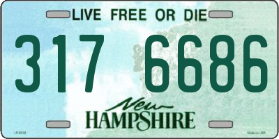 NH license plate 3176686