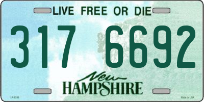 NH license plate 3176692