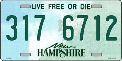 NH license plate 3176712