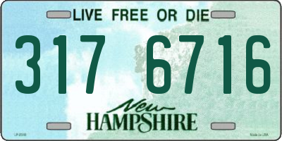 NH license plate 3176716