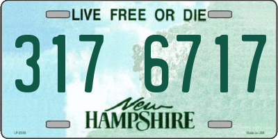 NH license plate 3176717
