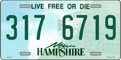 NH license plate 3176719