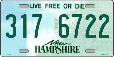 NH license plate 3176722