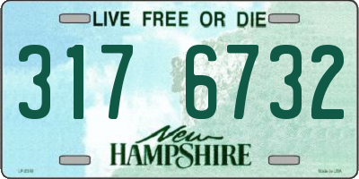 NH license plate 3176732