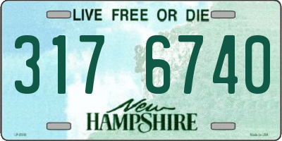 NH license plate 3176740