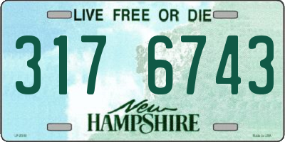 NH license plate 3176743