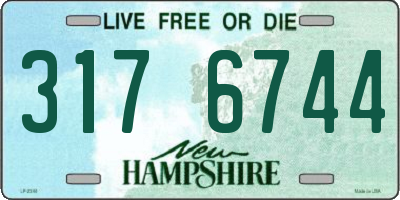 NH license plate 3176744