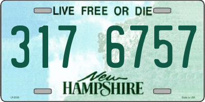 NH license plate 3176757