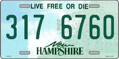 NH license plate 3176760