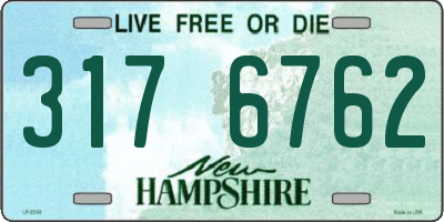 NH license plate 3176762